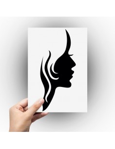 Sticker silhouette visage femme