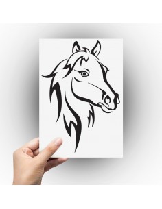 Sticker tête de cheval