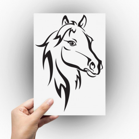 Sticker tête de cheval