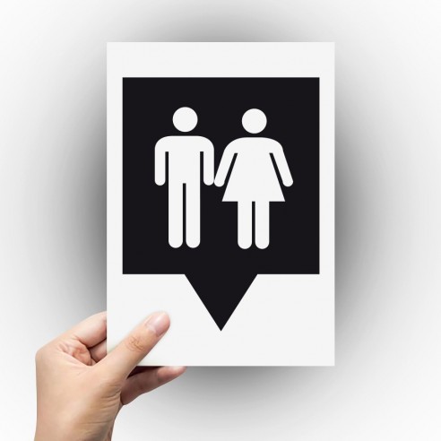 Sticker logo toilettes