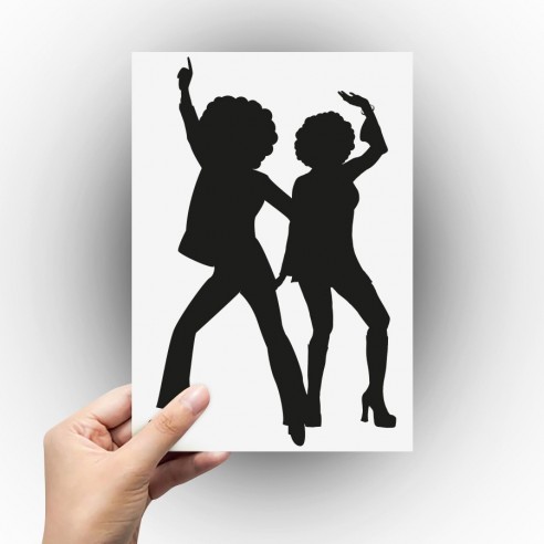 Sticker danseurs disco