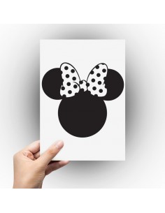 Sticker silhouette tête de Minnie