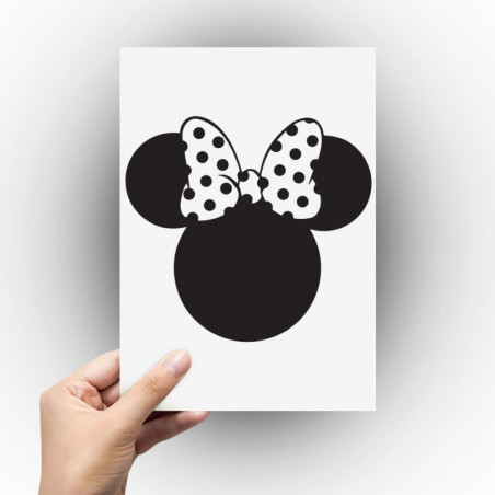 Sticker silhouette tête de Minnie