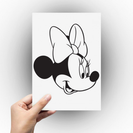 Sticker tête de minnie profil