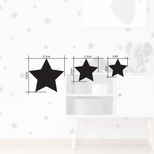 Kit 145 stickers étoiles
