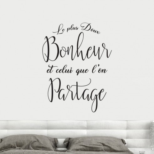 Sticker le plus doux bonheur est celui que l'on partage