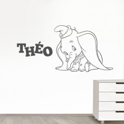 Sticker dumbo avec prénom