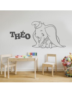Sticker dumbo avec prénom
