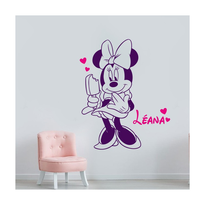 Sticker Minnie personnalisé avec prénom
