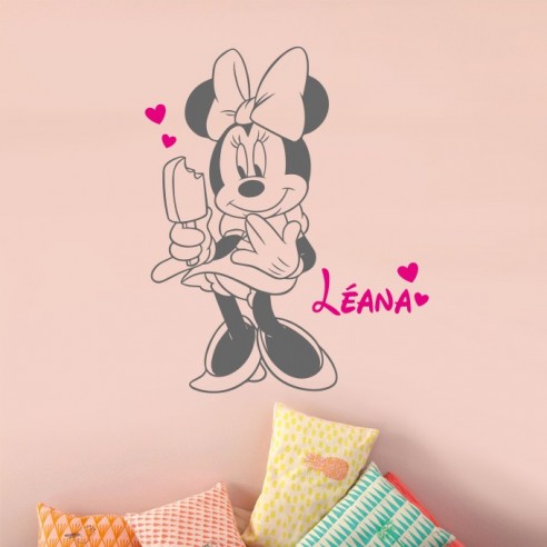 Sticker Minnie personnalisé avec prénom