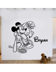Sticker Mickey sport personnalisé