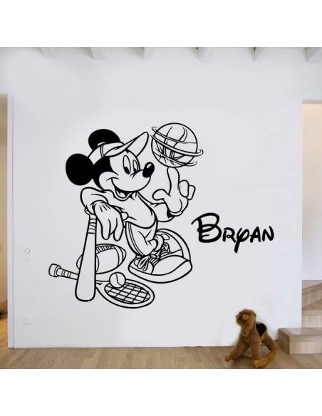 Sticker Mickey sport personnalisé