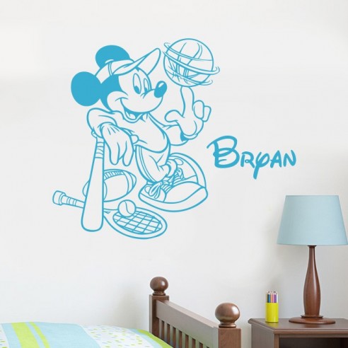 Sticker Mickey sport personnalisé