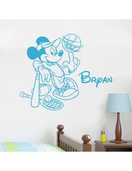 Sticker Mickey sport personnalisé