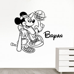 Sticker Mickey sport personnalisé