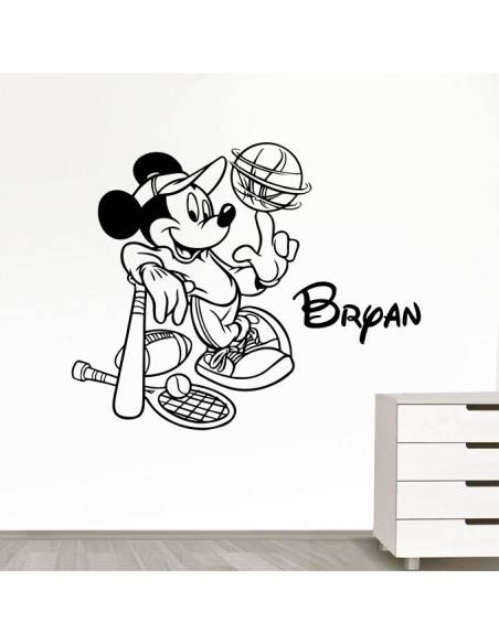 Sticker Mickey sport personnalisé