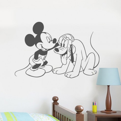 Sticker Mickey et Pluto
