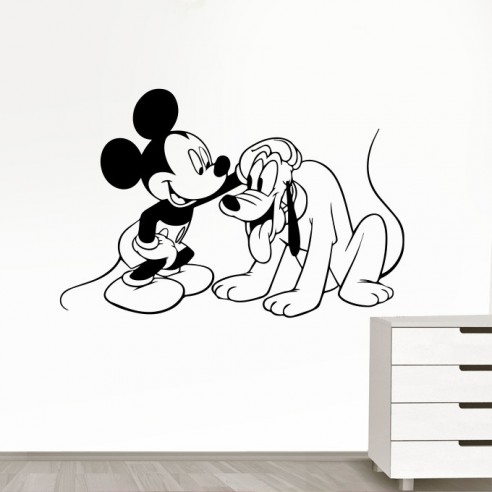 Sticker Mickey et Pluto