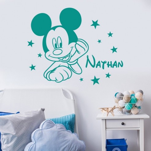 Sticker Mickey personnalisé avec prénom