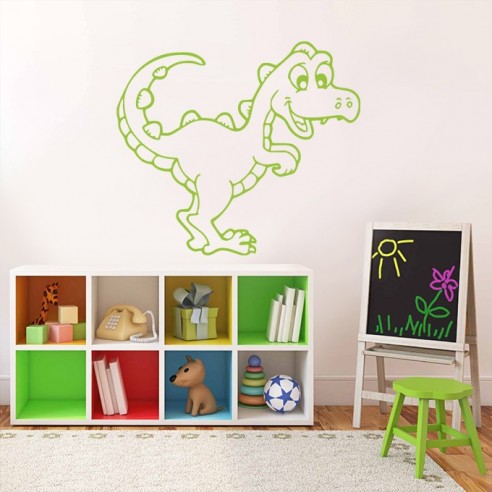 Sticker drole de dinosaure