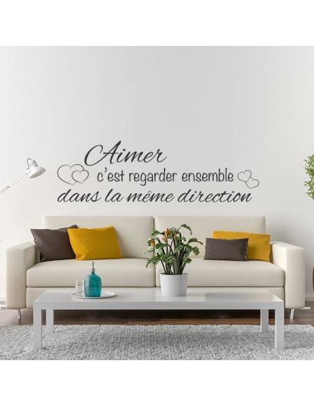 Sticker aimer c'est regarder ensemble dans la même direction