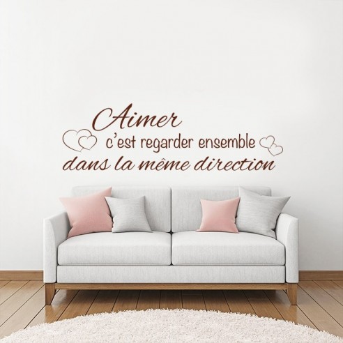 Sticker aimer c'est regarder ensemble dans la même direction