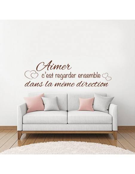 Sticker aimer c'est regarder ensemble dans la même direction