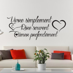 stickers déco vivre simplement