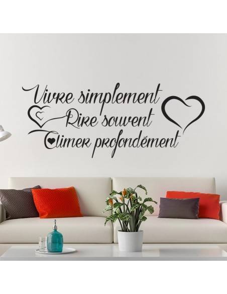 stickers déco vivre simplement
