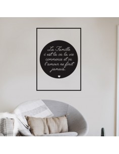 Sticker la famille style encadré