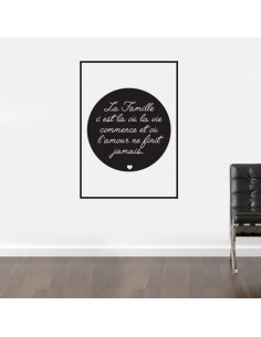 Sticker la famille style encadré 2