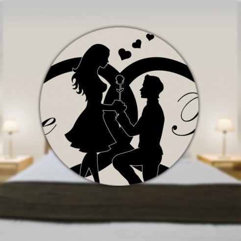 Sticker avec prénom couple personnalisé