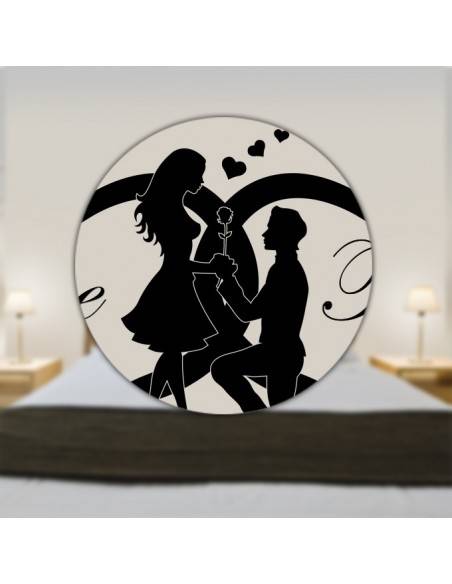 Sticker avec prénom couple personnalisé