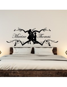 Sticker avec prénom couple personnalisé 2