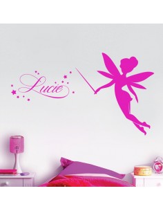 Sticker fée avec prénom