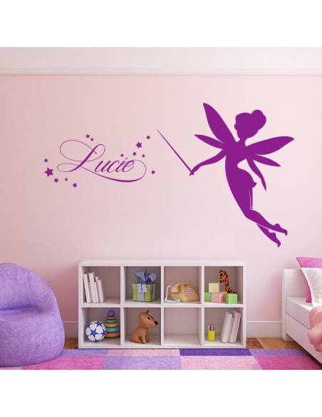 Sticker fée avec prénom