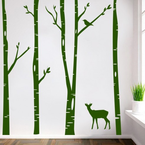Sticker décor forêt