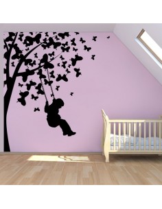 balacoire enfant papillons