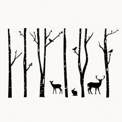 Sticker décor forêt
