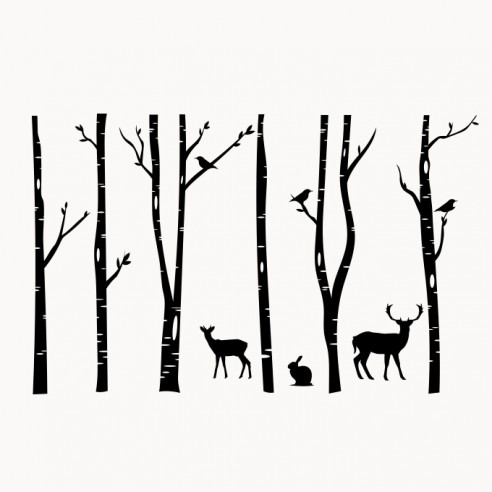 Sticker décor forêt