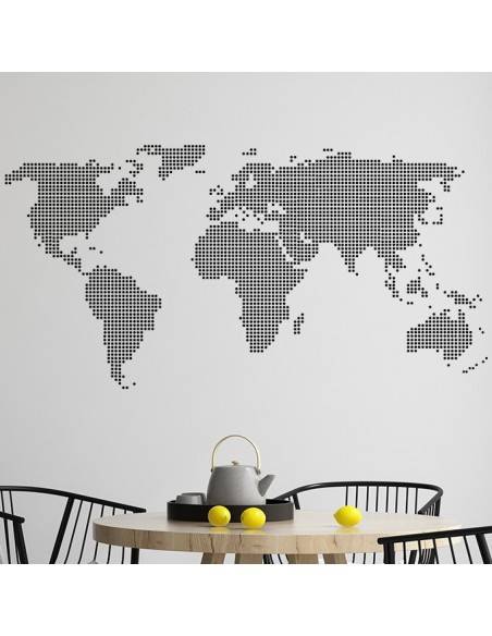 Sticker carte du monde - Stickers muraux design originaux pas cher