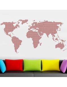 Sticker carte du monde design 2