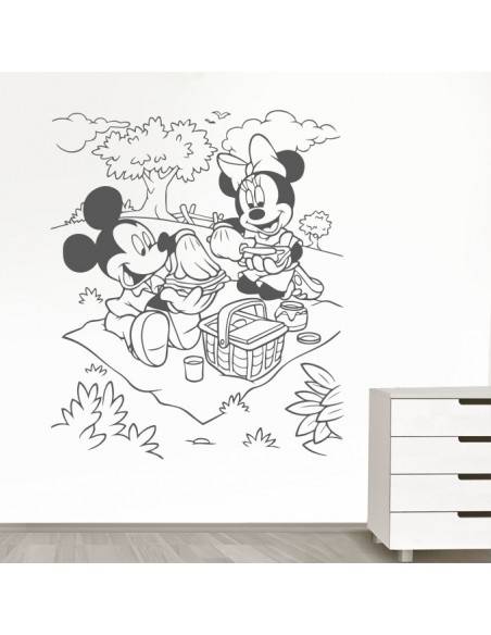 Sticker Mickey et Minnie pic nic