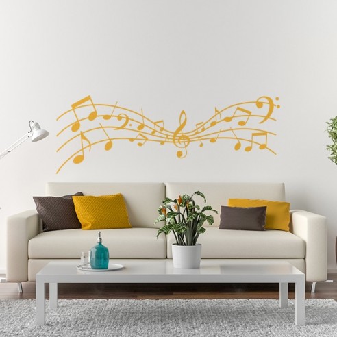 Sticker déco musique partition