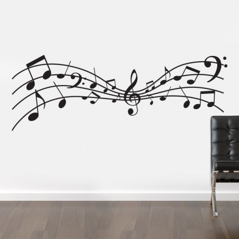 Sticker déco musique partition