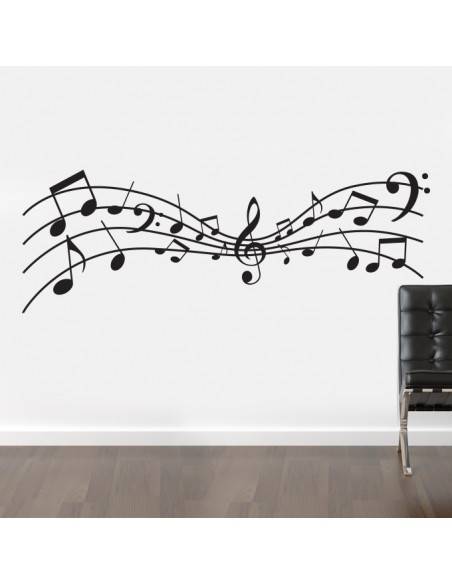 Sticker déco musique partition