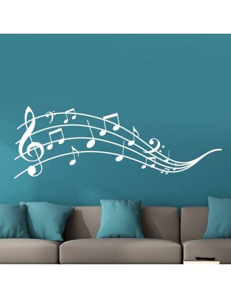 Sticker partition notes de musique