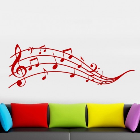 Sticker partition notes de musique