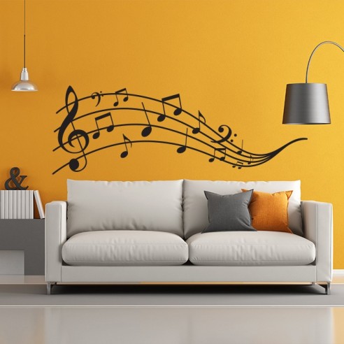 Sticker partition notes de musique