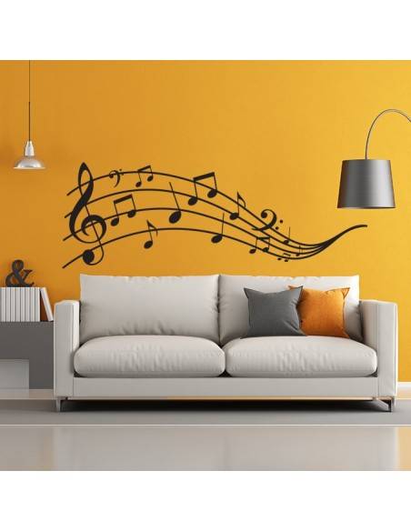 Sticker partition notes de musique